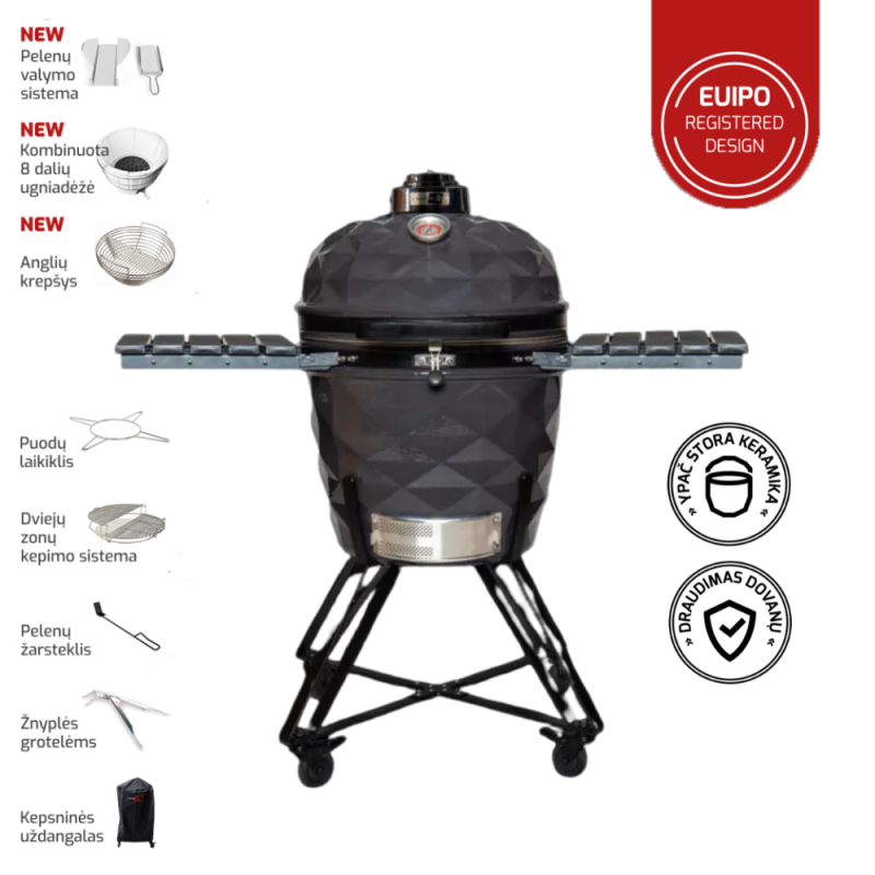 Grils KamadoClub PRO II Premium New, pelēks 1