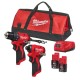 Akumulatora skrūvgriežu komplekts MILWAUKEE M12 BLPP2D-202B 1