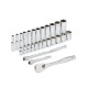Sprūdrata un uzgaļu komplekts, MILWAUKEE Packout 1/4", 28 gab. 3