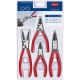4 daļu precīzo knaibļu komplekts fiksācijas gredzeniem KNIPEX 002003V02 1 4 daļu precīzo knaibļu komplekts fiksācijas gredzeniem KNIPEX 002003V02 1