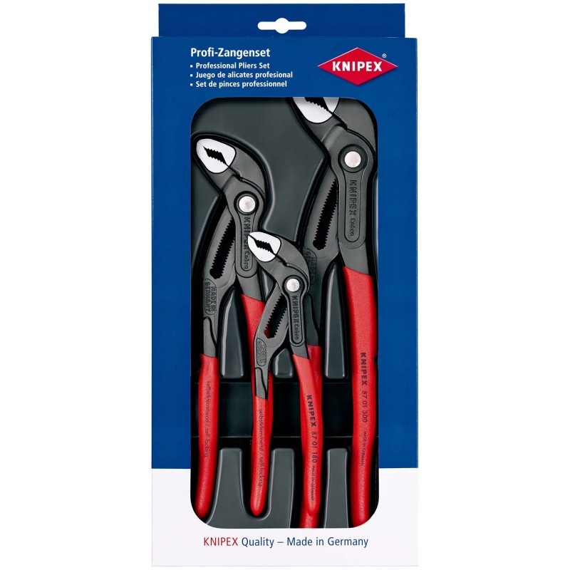 3 daļu knaibļu komplekts KNIPEX Cobra 001955S9 1 3 daļu knaibļu komplekts KNIPEX Cobra 001955S9 1