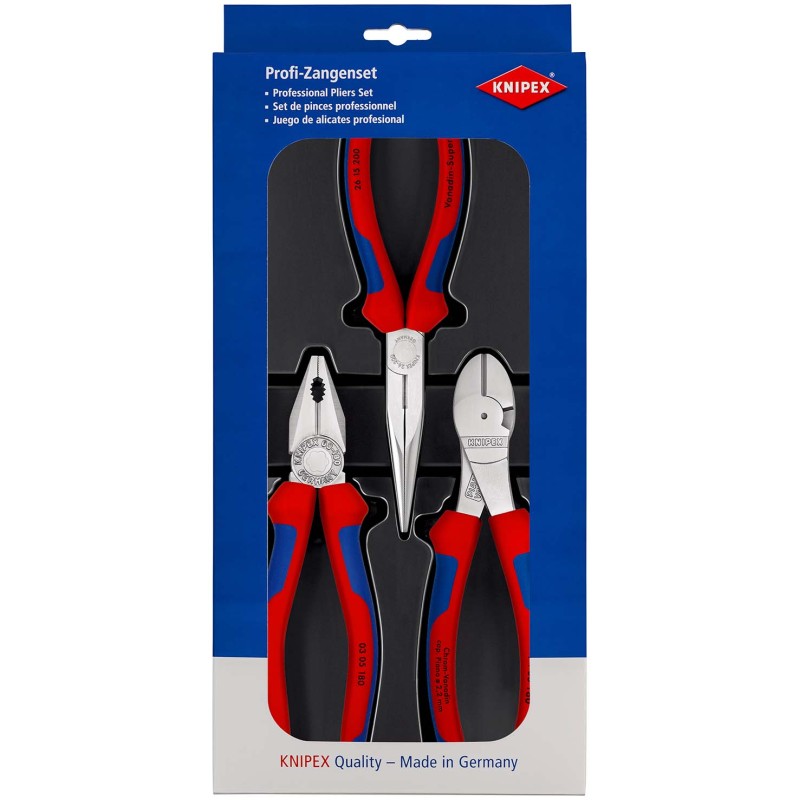 3 daļu knaibļu komplekts KNIPEX 002011V01 1
