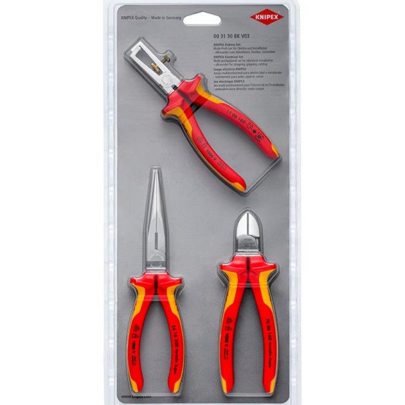 Trīsdaļīgs elektriķa instrumentu komplekts KNIPEX 003130BK V03 1
