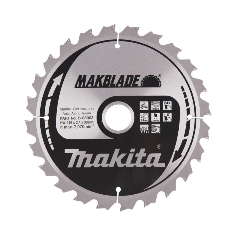 Zāģripa MAKITA 216x30x2,3 mm 24T 5° 1