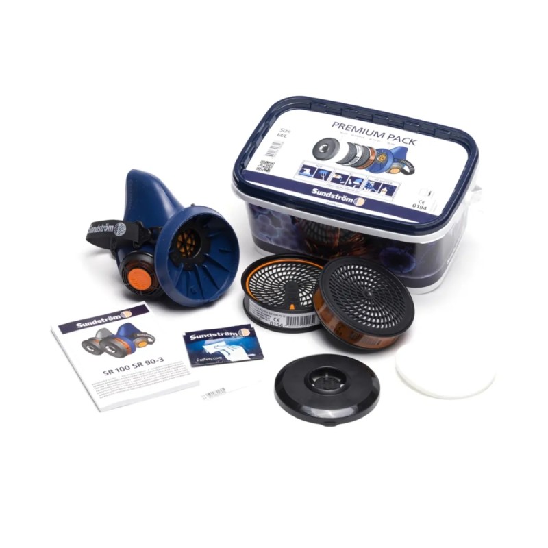 Pusmaska ar filtriem SUNDSTROM Premium Pack SR 100, M/L 1 Pusmaska ar filtriem SUNDSTROM Premium Pack SR 100, M/L 1