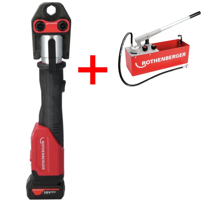 Akumulatora prese ROTHENBERGER Romax 4000 komplekts SV15-22-28mm 4Ah AMPShare 1