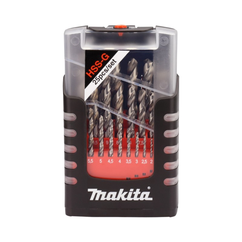 Urbju komplekts 1–13mm metālam HSS-G (25 gab.) MAKITA D-50457 1