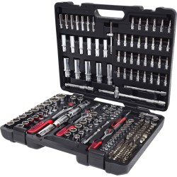 195 daļu hromēts instrumentu komplekts KS TOOLS 1/4", 3/8", 1/2"