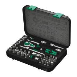 42 daļu tirkšķatslēgas komplekts ar muciņām WERA 8100 SA 2 Zyklop Speed 1/4″