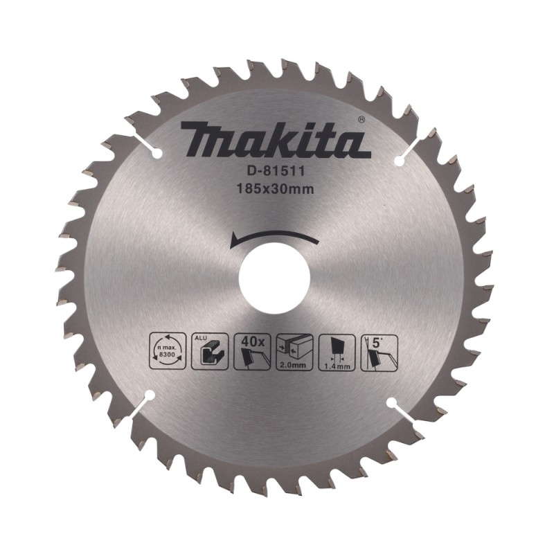 Griešanas disks alumīnijam MAKITA 185x2,2x30mm T40 5° 1