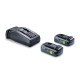 Akumulatora un lādētāja komplekts FESTOOL 2xTBX4/TCL6 18V 1