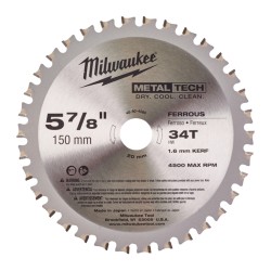 Griešanas disks metālam MILWAUKEE M18 FMCS 34HW 150x1,6x20mm
