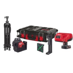3 plakņu lāzera nivelieris MILWAUKEE M12 3PLSKIT-401P