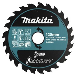 Griešanas disks kokam MAKITA Efficut 125x20x1,35mm 25T