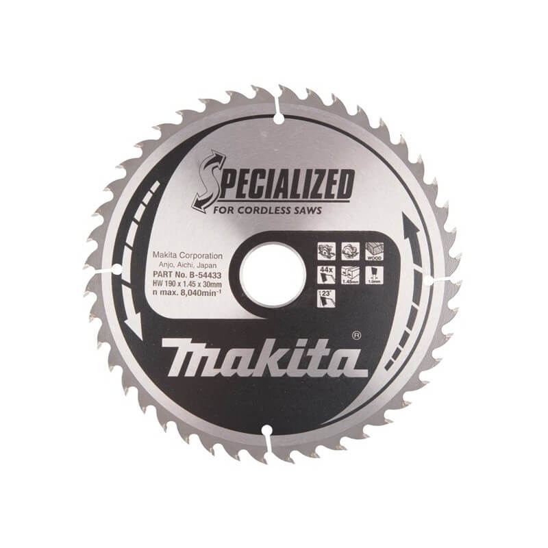 Griešanas disks kokam MAKITA 190x30x1.45mm 44T 23° 1