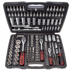 Tirkšķatslēgu un muciņu komplekts 1/4"-3/8"-1/2" KS Tools, 179 daļu