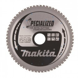 Zāģripa MAKITA Inox 185x30x1,6mm 64T 0°