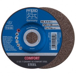 Slīpēšanas disks PFERD E 125-7 Ceramic SG Comfort Steel