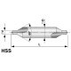 Centrēšanas urbis RUKO HSS DIN 333A