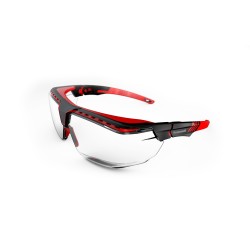 Caurspīdīgas brilles HONEYWELL AVATAR OTG HARD-COAT, sarkanas/melnas