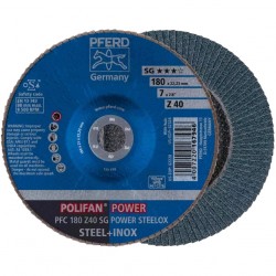 Slīpēšanas disks PFERD SA-PFC180 SG Power Steelox Z40