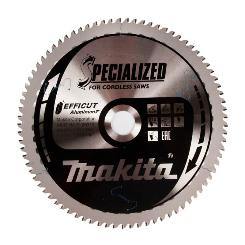 Griešanas disks alumīnijam MAKITA Efficut 260x30x1,85 81T 1
