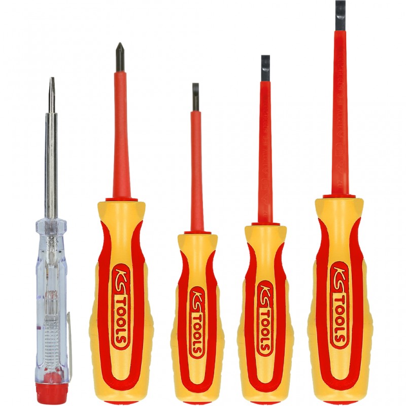 5 daļu skrūvgriežu komplekts elektriķiem KS TOOLS 1