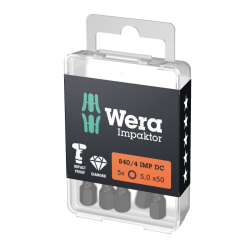 Skrūvgrieža uzgaļi WERA 840/4 IMP DC SW5 50mm, 5gab.