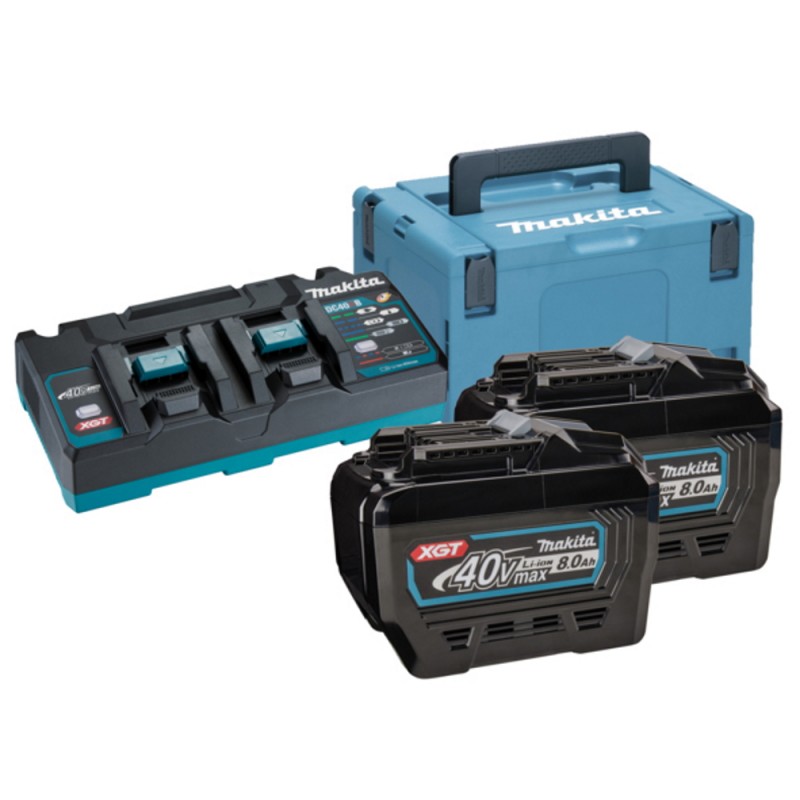Akumulatora un lādētāja komplekts MAKITA 40V MAX XGT 2x8,0Ah 1 Akumulatora un lādētāja komplekts MAKITA 40V MAX XGT 2x8,0Ah 1
