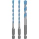 3 daļu urbju komplekts BOSCH Expert Hex-9 MultiConstruction 1