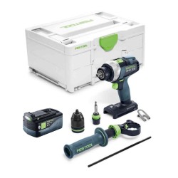 Akumulatora urbjmašīna-skrūvgriezis FESTOOL Quadrive TDC 18/4 I-Basic 5,0