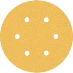 Šlifavimo popierius BOSCH Expert C470, vibraciniams šlifuokliams, su 6 skylėmis, 150 mm, G 120, 50 vnt.