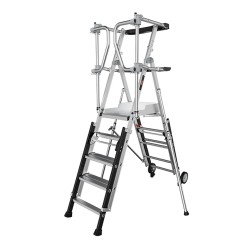 Kāpnes ar drošības nožogojumu ALTREX RolGuard 502187, 5/7 pakāpiens