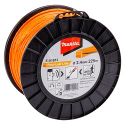 Ovālas spirāles trimmera aukla MAKITA 2,4mmx225m