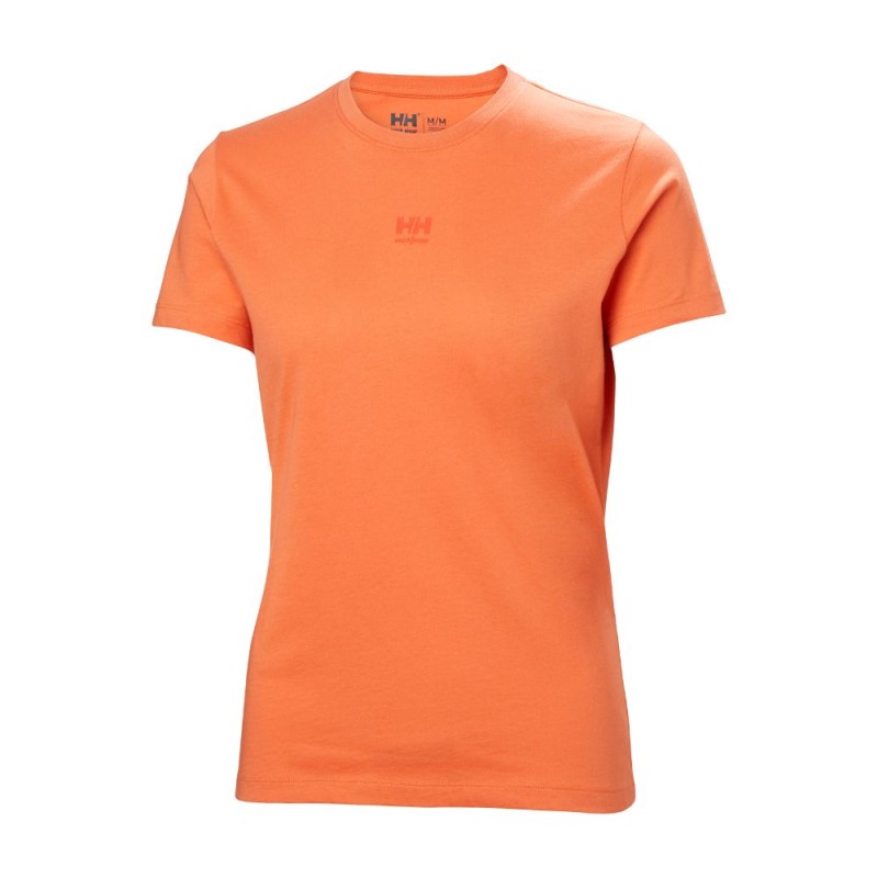 Sieviešu HELLY HANSEN W Classic Logo T-krekls, oranžs 1 Sieviešu HELLY HANSEN W Classic Logo T-krekls, oranžs 1
