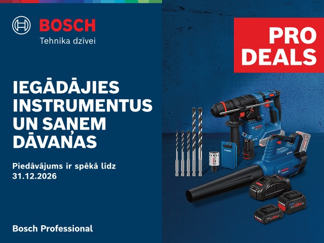 &bdquo;BOSCH PRO DEALS&ldquo; &ndash; īpa&scaron;ie piedāvājumi un dāvanas!