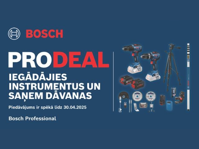 Saņemiet vairāk ar „Bosch PRO Deals”!